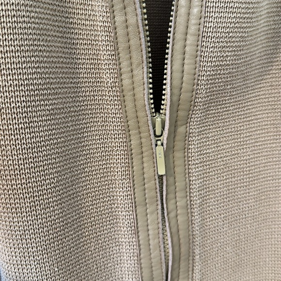 Sigrid Olsen Silk Jacket with Leather Lining - Picture 4 of 6